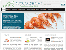 Tablet Screenshot of naturalshrimp.com